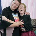 Catherine Borrone: L to R; Student and Catherine Borrone.