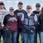 Shooting Sports: Photo, from left: Gretchen Deaver, Cooper Monilaws, Cali Steffan, Jake Hennings, Andy Nelson, Kasey Odegaard, and Bodi Haglund represented VCSU Shooting Sports at the ND Fall Collegiate Championships in Bismarck.