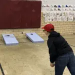 Corn hole throwing