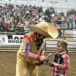 Runner-up Vayla Volk: Being interviewed by Gizmo McCracken Comedy Show.