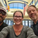 Ashley Martinson: From the left, Chris Martinson, Ashley, and Nathan Sayler.