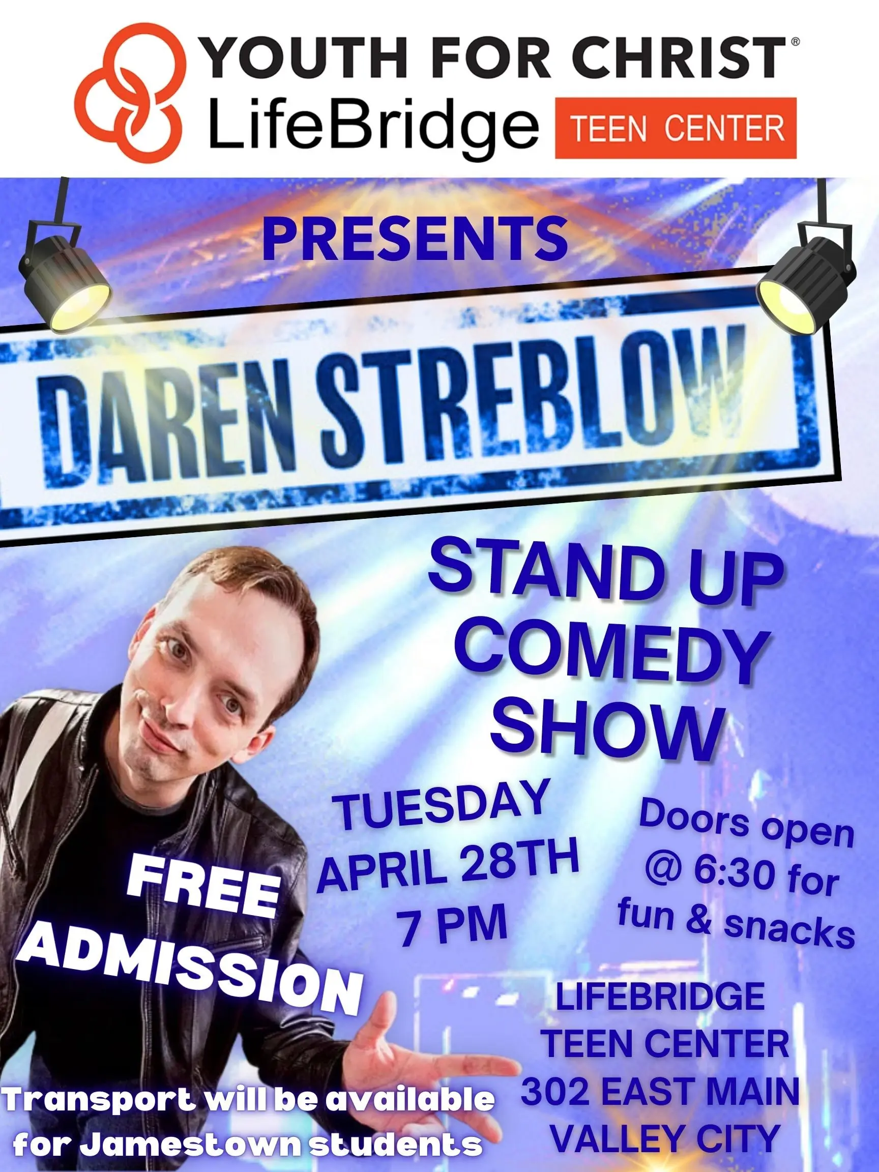 Comedian Daren Streblow to Perform in Valley City