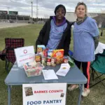 Food pantry: The Barnes County Food Pantry had a booth at the CROP WALK for HUNGER on May 6, explaining how their needs have been growing this past year.