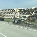 Semi trailer damage