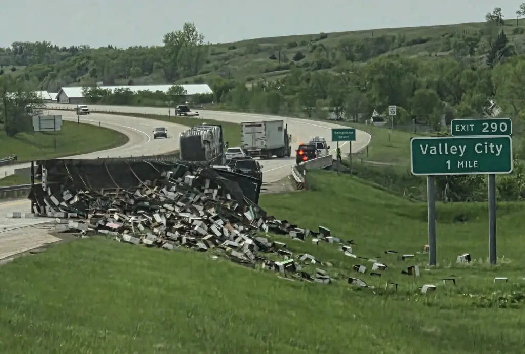 Millions of Bees Displaced Following Semi Crash in Valley City Millions of Bees Displaced Following Semi Crash in Valley City