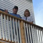 The Langs: Enjoy a view from the balcony.