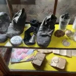 Hotel Hastings: Shoes found inside the walls.