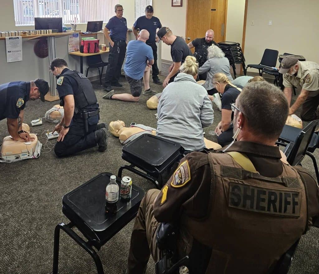 Local First Responders Getting CPR Recertification