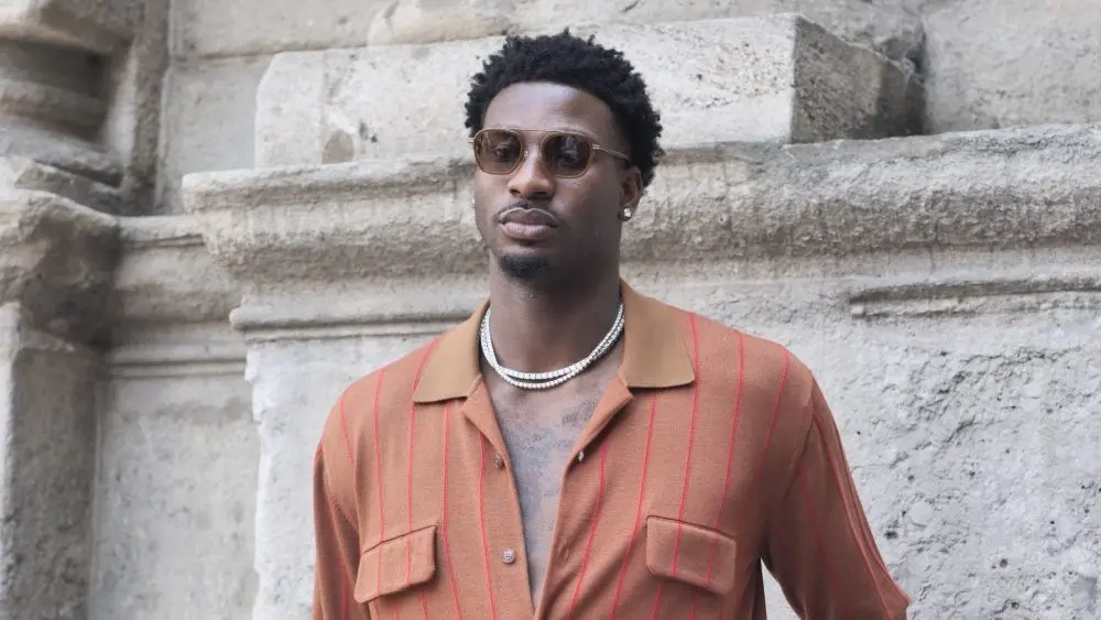 NBA basketball player Jaren Jackson walking in Scala square Milan^ Lombardy^ Italy Milan^ Italy: June 30^ 2023