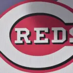 Cincinnati Reds logo on window at Goodyear Ballpark Goodyear Arizona 1-13-2021