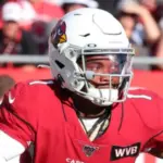 Arizona Cardinals quarterback and first overall draft pick Kyler Murray (1) rolls out of the pocket during an NFL game. Nov 10^ 2019; Tampa^ FL USA