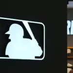 MLB (Major League Baseball) brand logo on store Shanghai^China-August 17th 2024