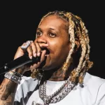 Lil Durk on the Voice Of The Hero tour at DTE Music Theater. Clarkston^ Michigan - October 1 2021