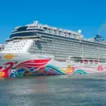 Norwegian Joy by Norwegian Cruise Line docked at Boston Cruise Port in Seaport District^ city of Boston^ Massachusetts MA^ USA. BOSTON^ USA - SEP. 3^ 24
