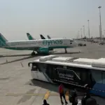 Passengers traveling through King Khalid International Airport Riyadh Airport - flight and booking concept Riyadh ^ Saudi Arabia - Mar 11 2023