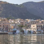 PORTICELLO^ ITALY 11 OCTOBER 2019: Porticello's Coastline during sunset time