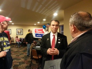 Rep. Greg Heartsill thanking voters after being declared the winner of the District 28 race Tuesday night