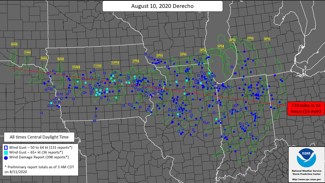 Derecho Cuts Path of Damage Across Central, Eastern Iowa ...