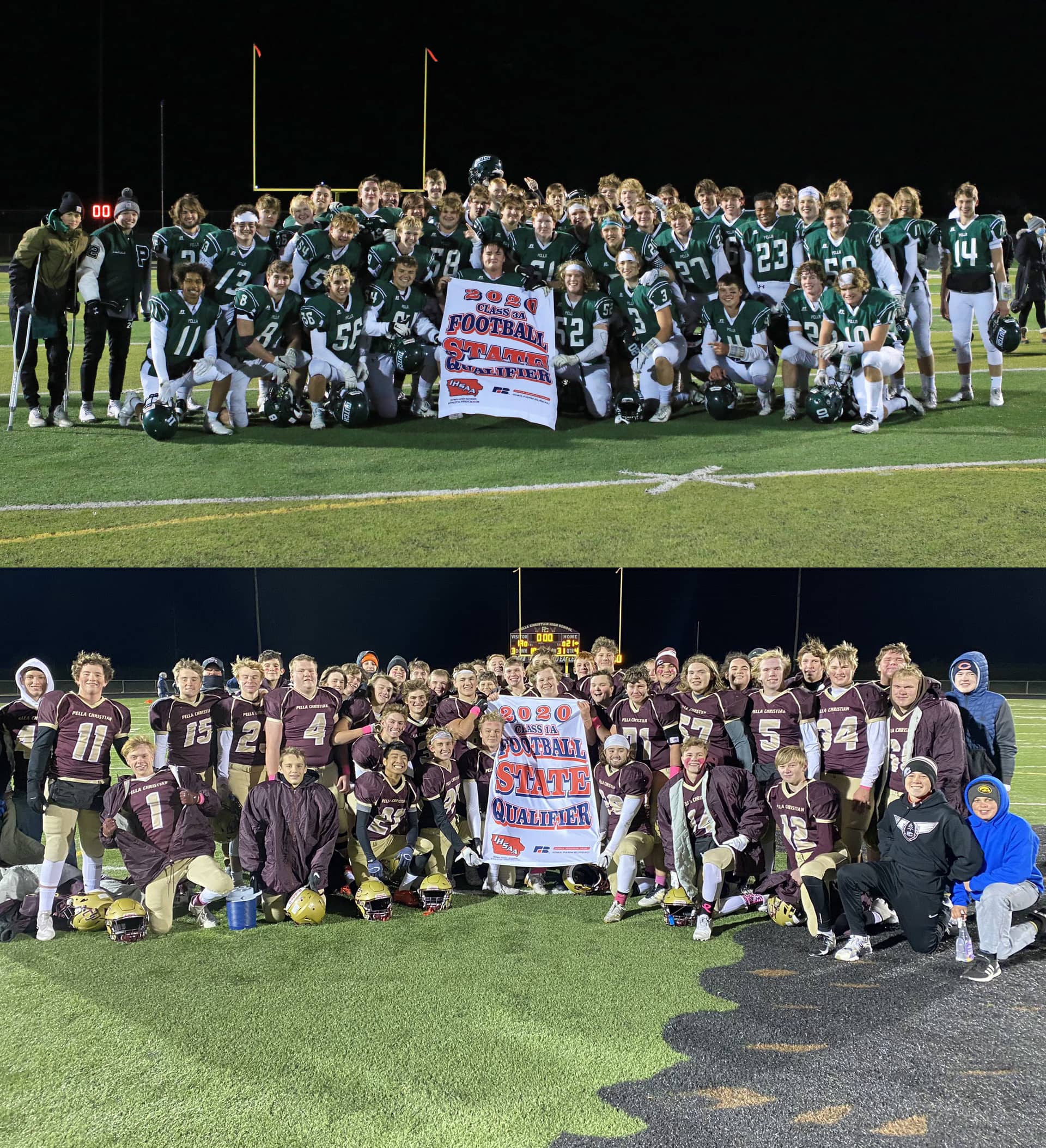 Pella, PC, PCM All Continue State Football Playoff Traditions KNIA