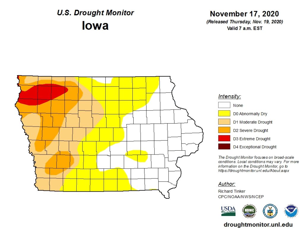 Drought Conditions Remain Largely Unchanged in Iowa KNIA KRLS Radio