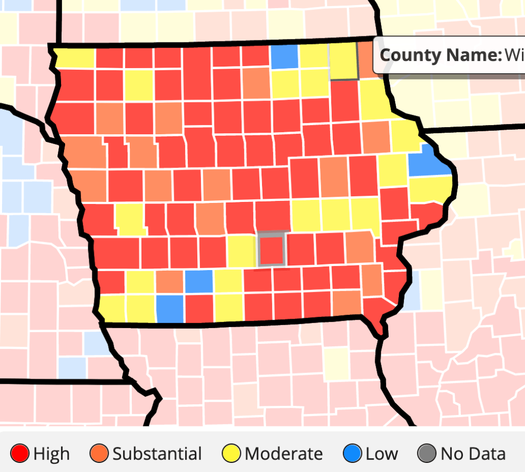 New CDC Map Shows COVID-19 Transmission Rates | KNIA KRLS Radio - The ...