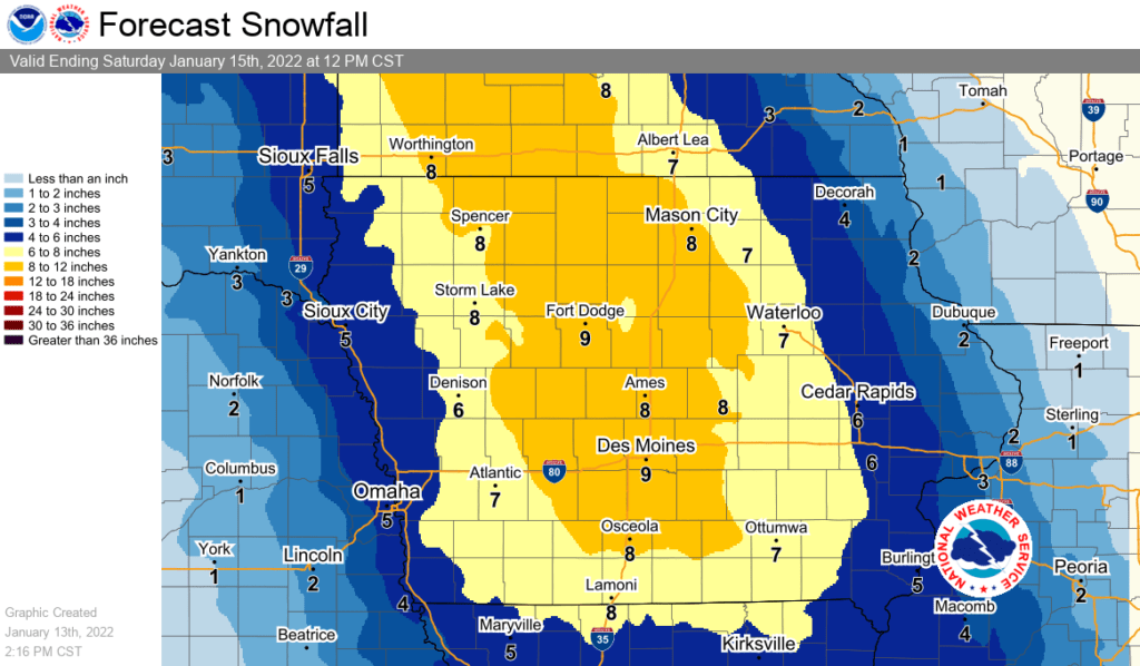 Winter Storm Warning Issued in Central Iowa KNIA KRLS