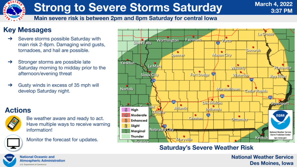 Severe Weather Potential Returns Today; Windy, Colder Days Ahead KNIA