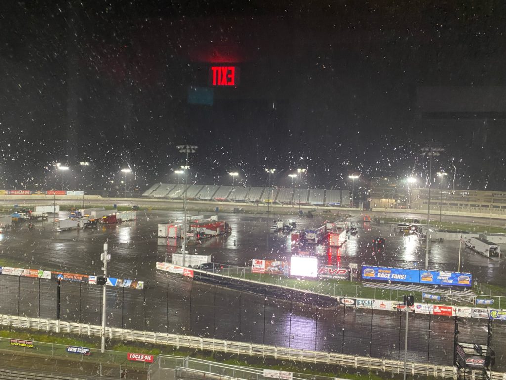 Rain Ends The Night Early For The Knoxville Raceway KNIA KRLS Radio