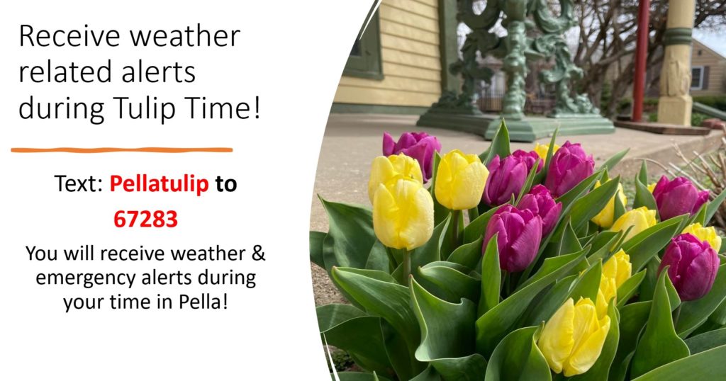 Pella Police Department Providing Emergency Alerts During Tulip Time