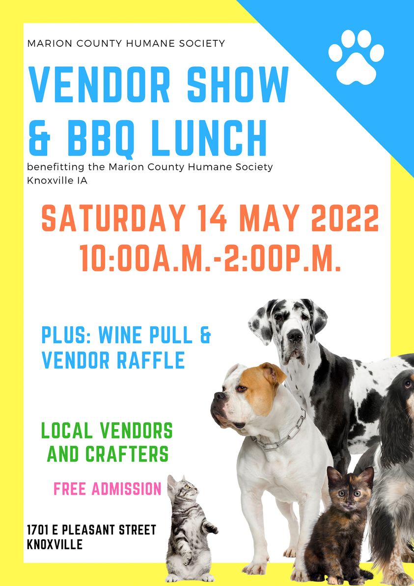 Marion County Humane Society to Hold Vendor Show | KNIA KRLS Radio ...