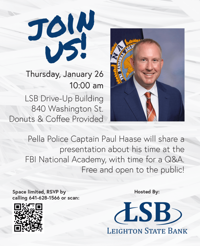 Pella Police Presentation KNIA KRLS Radio The One to Count On