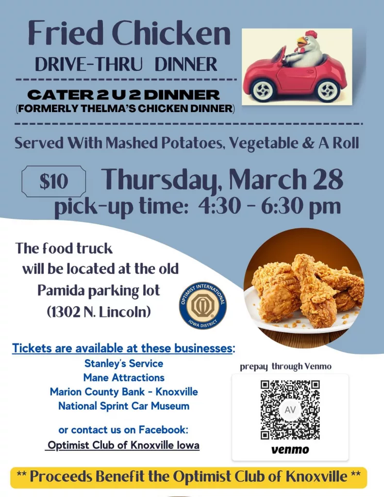 Optimist Club of Knoxville Holding a Fried Chicken Fundraiser Tonight - Vimarsana News