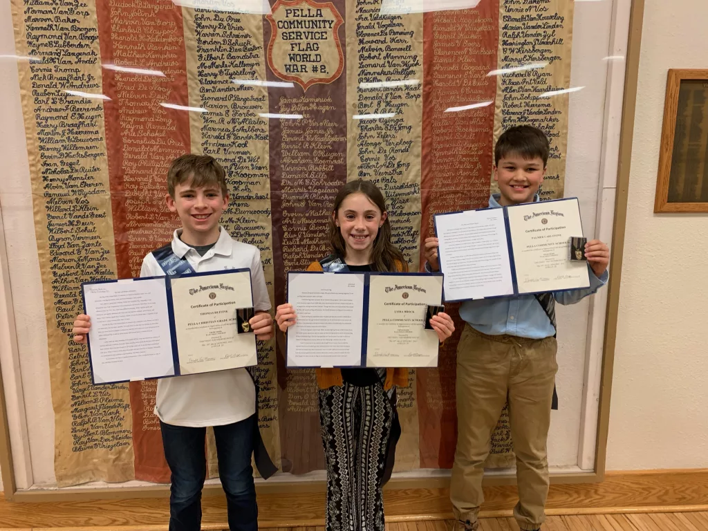 American Legion Flag Essay Winners Read Works to Families, Veterans - Vimarsana News