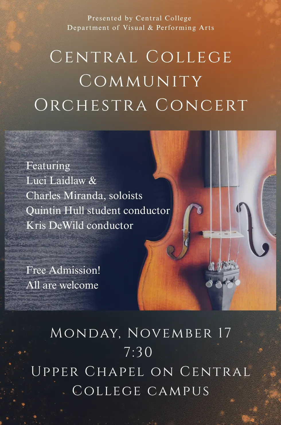 Central College Community Orchestra Concert