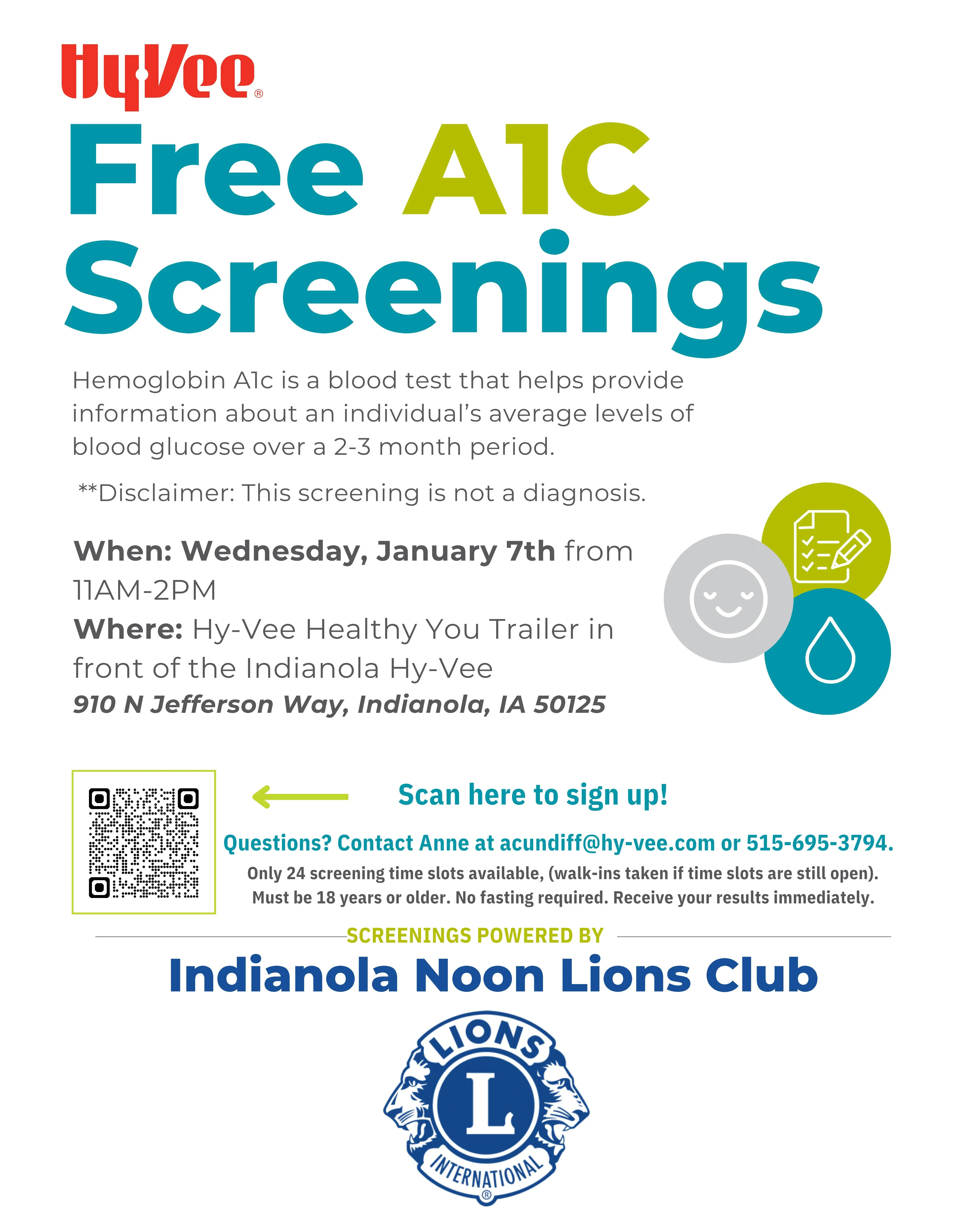 a1c-screenings-indianola-noon-lions-club-flyer
