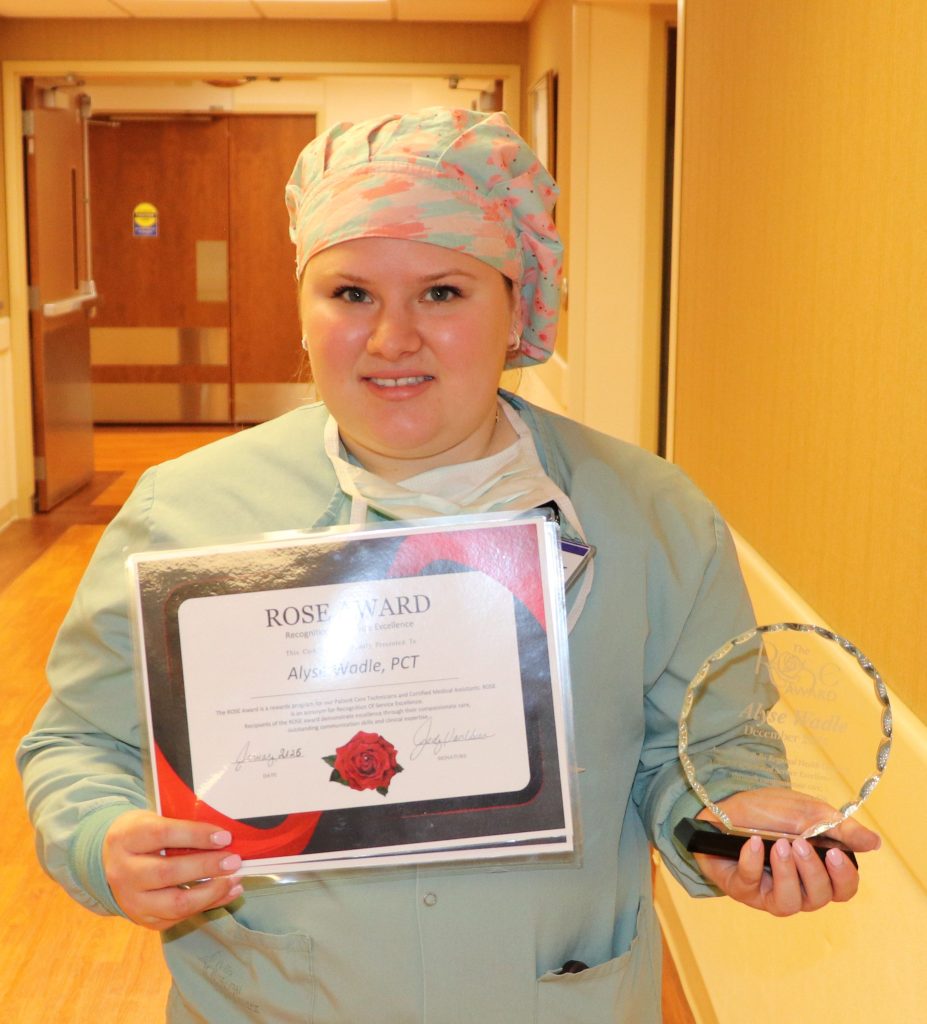 Alyse Wadle, PCT Receives Quarterly ROSE Award