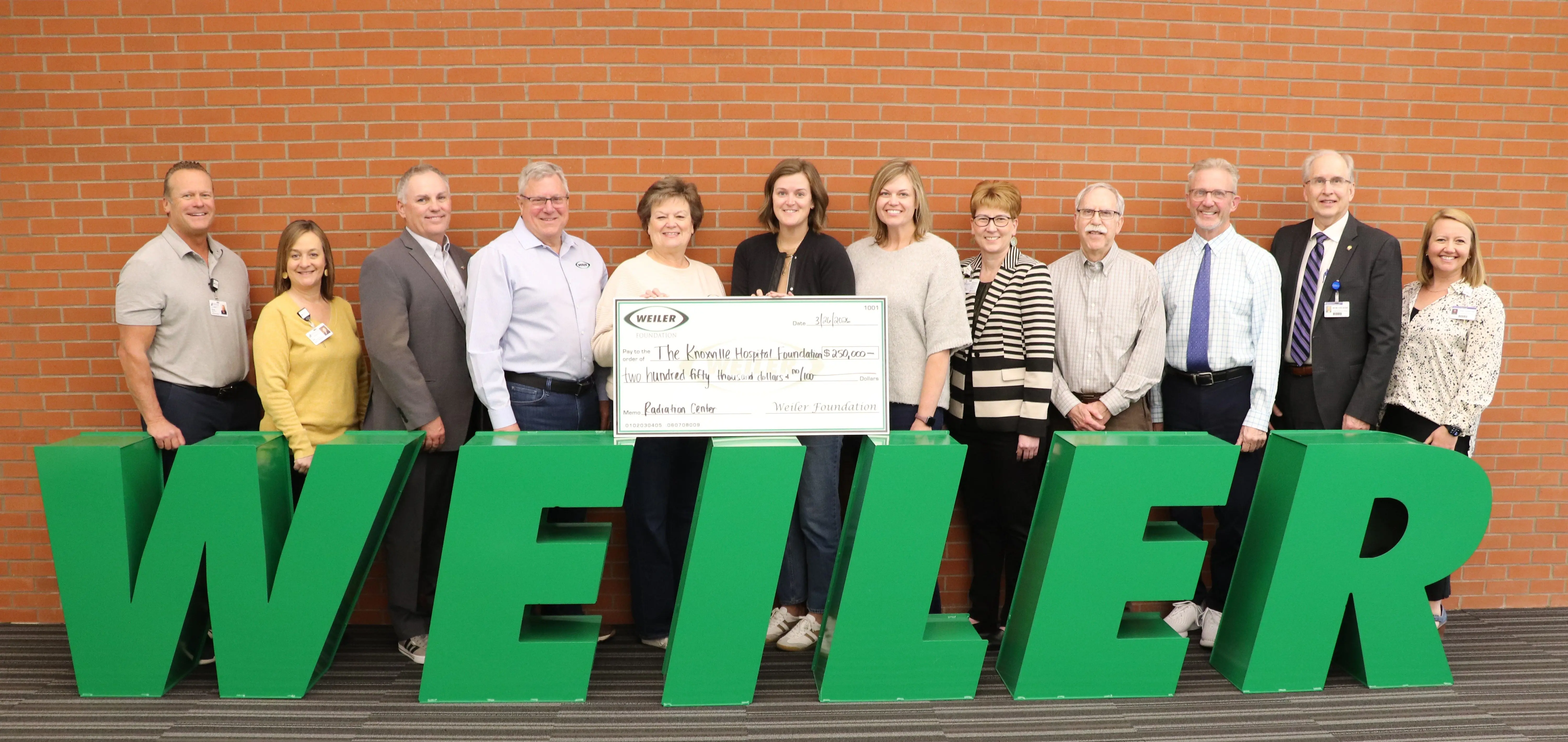 weiler-donation-to-bridging-the-gap-campaign