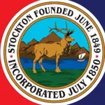 Stockton California flag vector illustration