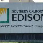 Southern California Edison - An Edison International Company is shown on a sign. SCE is an electricity provider for Central^ Coastal^ and Southern California. Santa Clarita^ CA / USA - July 17^ 2019