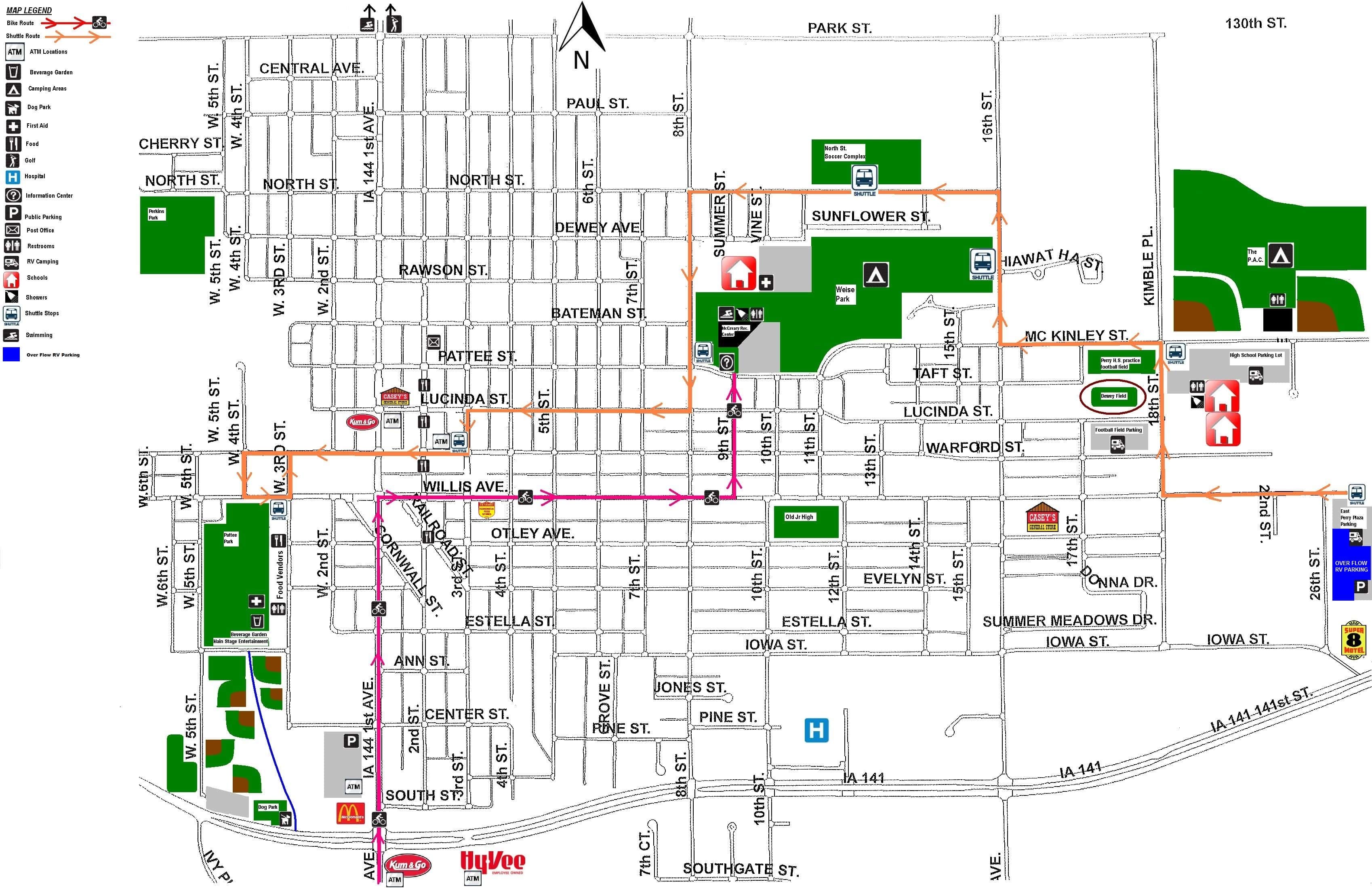 Perry RAGBRAI Road Closures and Preliminary Map Raccoon Valley Radio