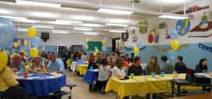 Crowd getting ready for the banquet