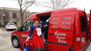 Perry cheerleader Cheri Scheib is one of many volunteers downtown collecting donations for the 6th Annual Fireworks Drive