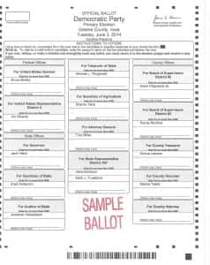 Democrat Ballot