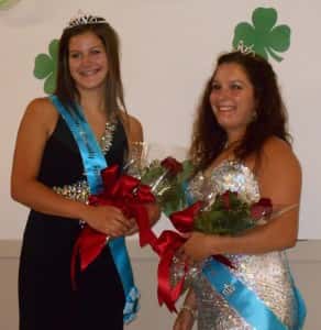 2014 Greene County Fair Queen Hannah Gunn (left) with 2013 queen Brittany Gunn (right)