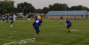 The Perry first team defense gets some work Friday night.