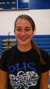 Victoria Hegstrom finished with 14 digs last night.