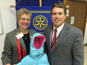 Rotarians Deb Ockenfels and Tim Christensen (picture courtesy of John Brunow)