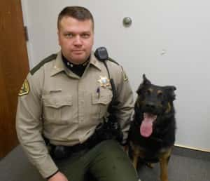 Chief Deputy Jack Williams with K-9 Leo