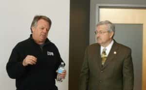 Power Lift CEO Jeff Conner (left) Branstad (right)