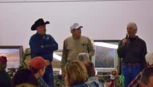 Regional Director Dennis Conger (left), local chapter president Fred Long (center) and Conservation Director Dan Towers (right)